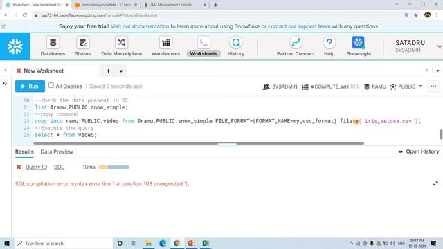 Know more about COPY INTO command (Table) in Snowflake смотреть онлайн