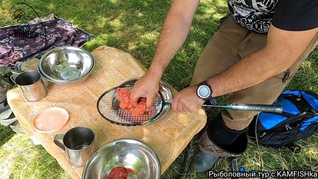 Рыбалка на Камчатке с Камфишка,охота за самкой кеты и приготовление пятиминутки на берегу смотреть онлайн