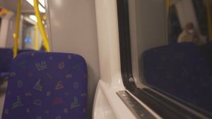 Sweden, Stockholm, Subway night ride from Solna Centrum to Kista