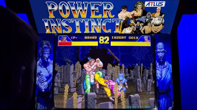 Power Instinct Arcade Cabinet MAME Gameplay w/ Hypermarquee смотреть онлайн