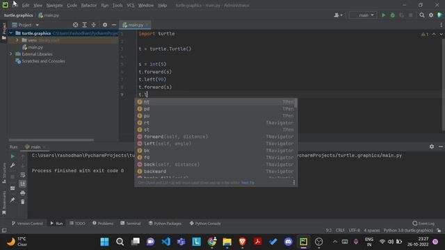 Sqaure made by python turtle graphics смотреть онлайн