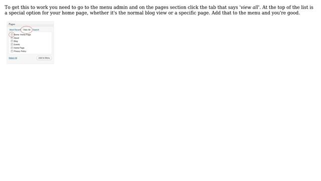 Wordpress: When at / ( or "home") my menu doesn't get a current-menu-item class (4 Solutions!!) смотреть онлайн