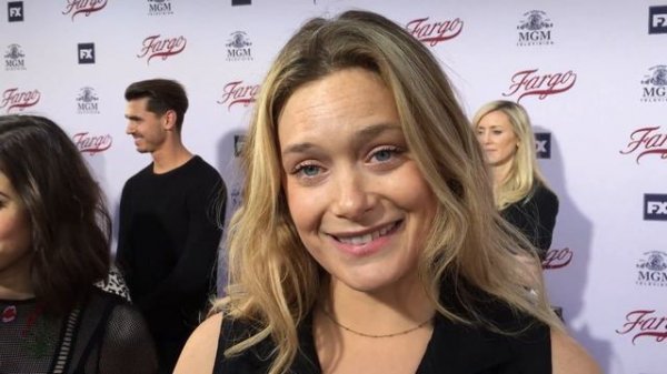 Rachel Keller chats on the "Fargo" red carpet for an Emmy voter FYC screening
