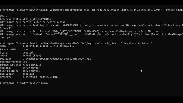 Como redimensionar um arquivo .vdi do VirtualBox смотреть онлайн