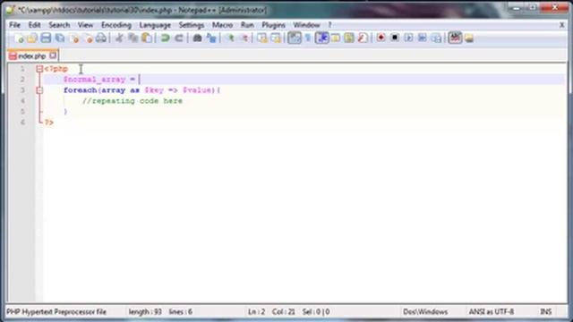 PHP beginners tutorial 30 - foreach loop смотреть онлайн