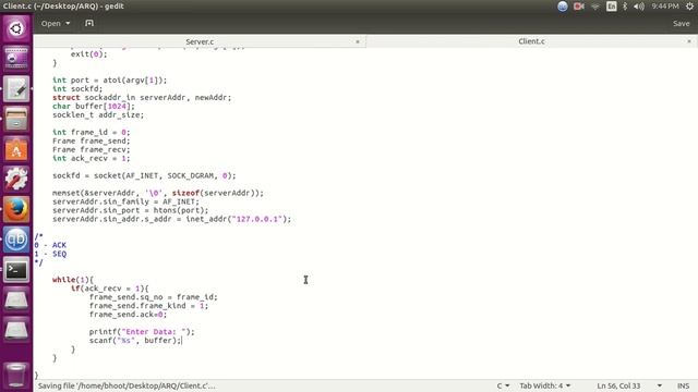 Stop and Wait Protocol Implemented in UDP C | Socket programming in C смотреть онлайн