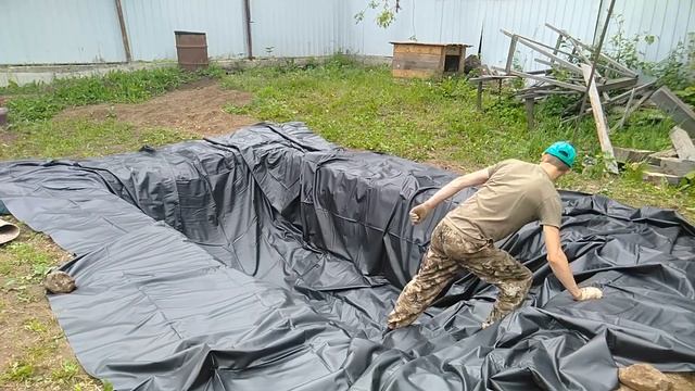 Пруд своими руками.Как сделать пруд.Как сделать пруд своими руками.[Часть 1] смотреть онлайн