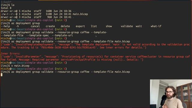 Deploying an AKS Cluster with Bicep, GitHub Copilot and Neovim смотреть онлайн