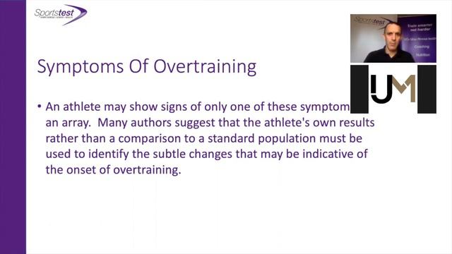 Signs, symptoms and avoidance of over-training смотреть онлайн