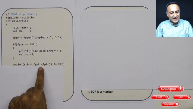 feof(), EOF, putchar, fgetc() смотреть онлайн