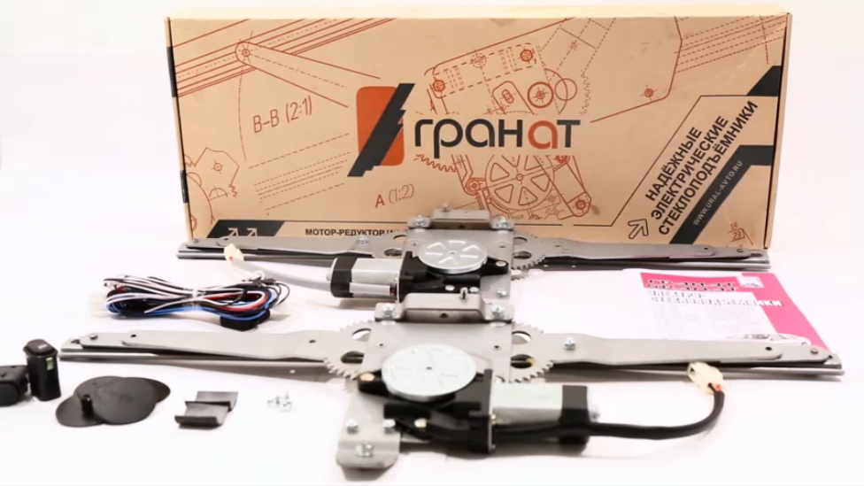 Электрические стеклоподъемники ГРАНАТ для Daewoo Matiz в передние двери. Обзор комплекта смотреть онлайн