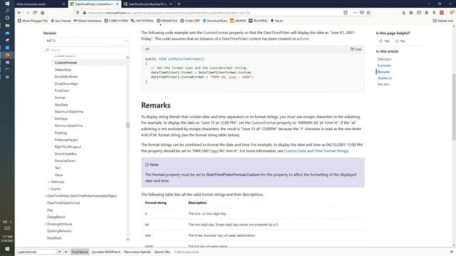 Penggunaan DateTimePicker | Visual C# смотреть онлайн