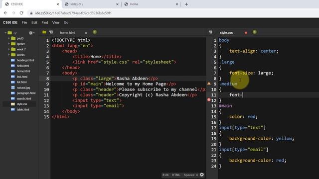 [8-9] CS50x In Arabic - CSS | Semantic elements & Non Semantic elements in HTML смотреть онлайн
