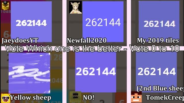 2048 All tiles Remix From Users - Which is the best смотреть онлайн