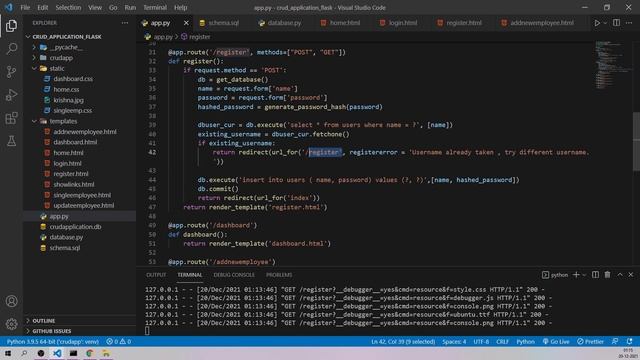23 crud application (employee management system) in flask смотреть онлайн