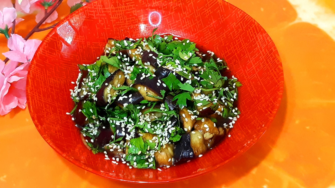 САЛАТ ИЗ БАКЛАЖАН,САМЫЙ БЫСТРЫЙ И ВКУСНЫЙ!. смотреть онлайн