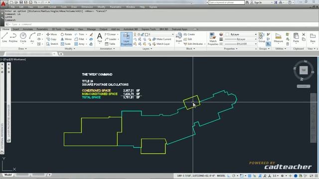 Learn AutoCAD - Measure Area смотреть онлайн