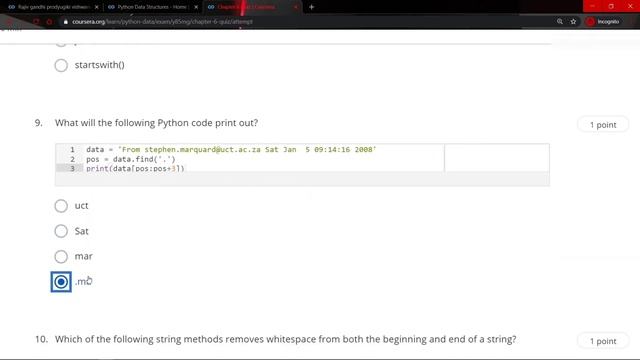 Coursera Python Data Structures WEEK 1 Quiz Answers | by University of Michigan смотреть онлайн