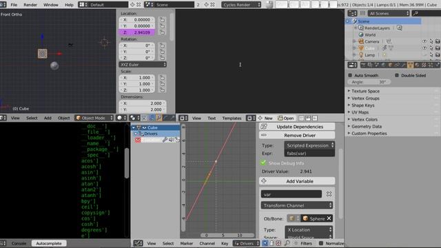 Polski Kurs Blendera: Drivery cz.5 - python drivers смотреть онлайн
