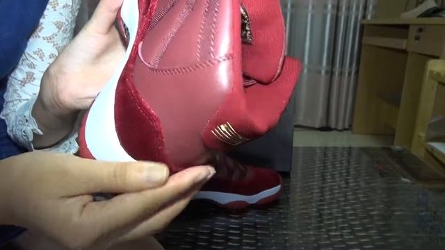 $120 Nike Air Jordan 11 Red Suede Details Review From Pickyourkicks.ru смотреть онлайн