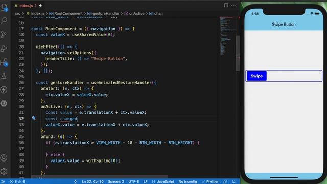 Swipe Button using React Native Reanimated. React Native Tamil PART 4 смотреть онлайн