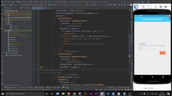 Flutter - How To Validate A Form (TextFormField Validation)