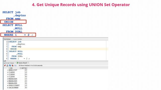 10 Ways to get distinct values without using DISTINCT keyword смотреть онлайн