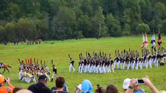 реконструкция бородинской битвы. тяжелая пехота Русской арми.