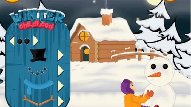Игры для девочек онлайн бесплатно Лепим веселого снеговика смотреть онлайн