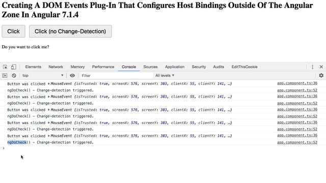 Creating A DOM Events Plug-In That Configures Host Bindings Outside Of The Angular 7.1.4 Zone смотреть онлайн