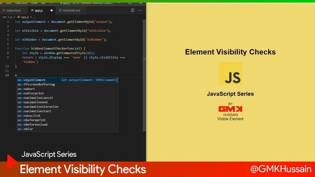 JST #S18 ? Check DOM element visible on scroll Visibility Checks in javascript crash course 2022 смотреть онлайн
