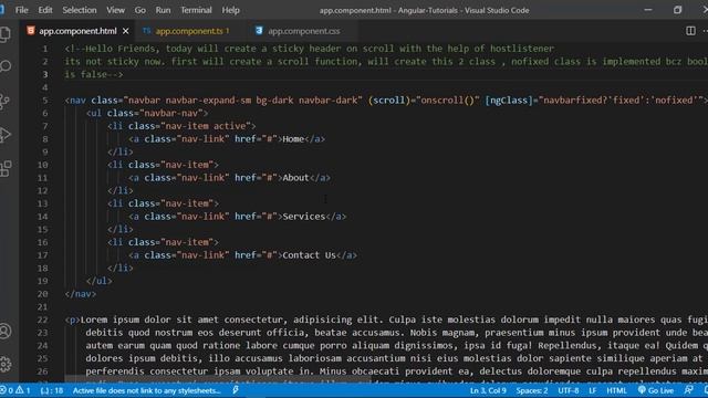 How To Create A Fixed/Sticky Header on Scroll In Angular 10 | Sticky Header смотреть онлайн