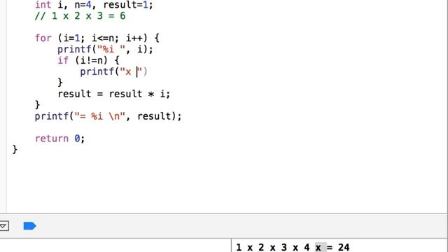 nested loop factorial смотреть онлайн