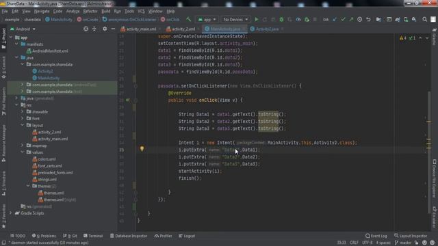 How to Pass Data from One Activity to another Activity in Android Studio | Foxandroid | смотреть онлайн