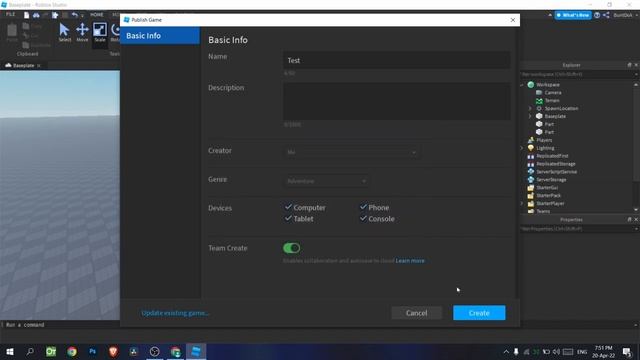 How To Publish Your Game On Roblox Studio 2022 смотреть онлайн
