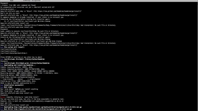 Fix Phonegap An unexpected error occurred- ant jar /dev/null exited with 127 смотреть онлайн