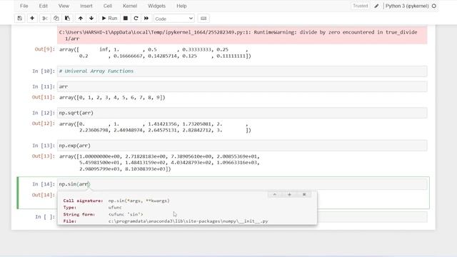 NumPy Arrays | Operations and Universal Functions | Python for Data Science and Machine Learning смотреть онлайн
