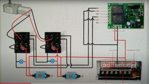 Как подключить автоматику на 12V-24V для откатных ворот. Простая схема с реверсом двигателя на 12V.