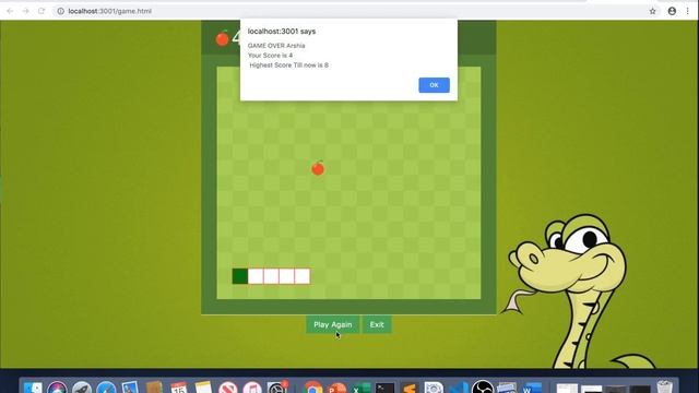 Snake Game using Nodejs, Javascript, Html, css смотреть онлайн