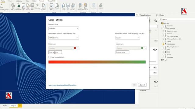 Background Conditional Formatting Power BI QUICK and EASY in 1 Minute смотреть онлайн
