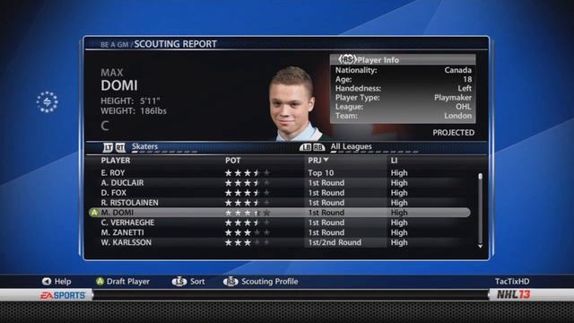 NHL 13 GM Mode | Fantasy Team 1 (Toronto) | TacTixHD смотреть онлайн