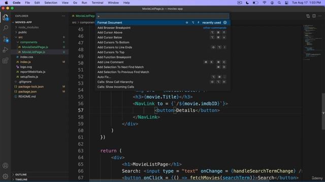 Auto Formatting - React JS for the Absolute Beginner смотреть онлайн