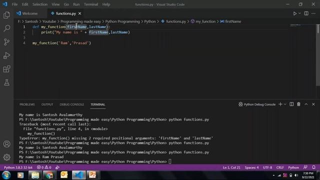 Functions in Python смотреть онлайн