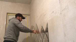 Установка зеркальных ромбов зеркало бриллиант / Extra clear mirror