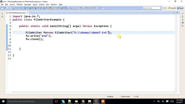 What is FileWriter class in java. Explain with an example. смотреть онлайн