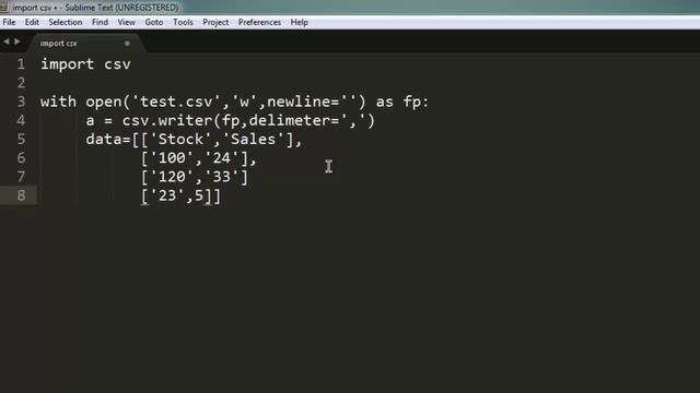 Create CSV File using Python List смотреть онлайн