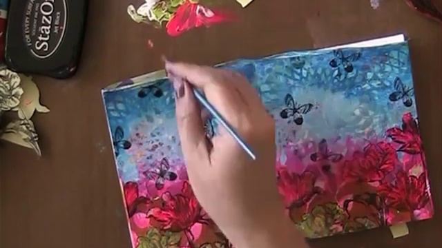 tagalong tuesday week 19 art journaling "field of Tulips" смотреть онлайн