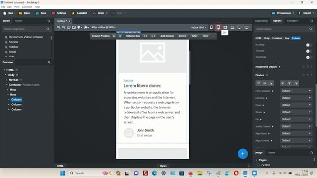 How to Make Columns Maintain the Same Size As Each Other in Bootstrap Studio смотреть онлайн
