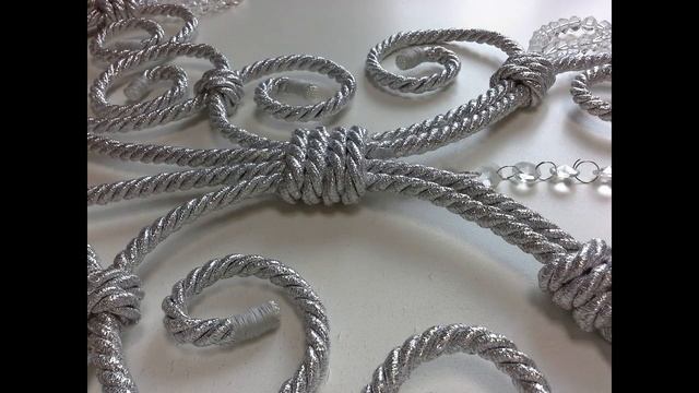 АЖУРНЫЙ ЛАМБРЕКЕН ИЗ ДЕКОРАТИВНОГО ШНУРА//АЖУРНОЕ ГНУТЬЁ//АНОНС НА МК смотреть онлайн