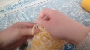 Мастер класс по вязанию спицами мочалки с вытянутыми петлями!